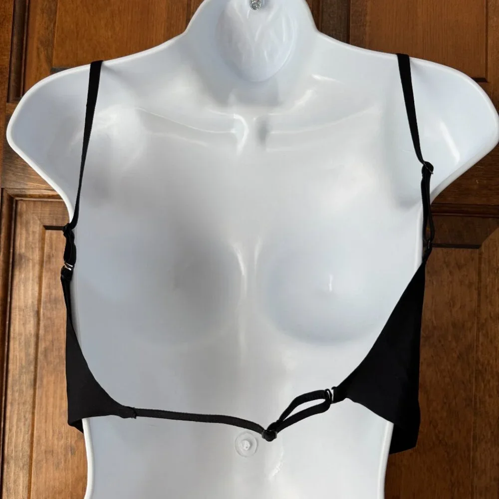 #1 Black Convertible Bra w/Spaghetti Straps & Removable Pads X-Large